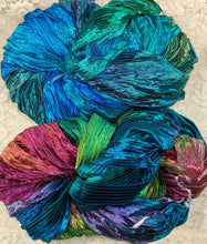 Load image into Gallery viewer, 3/4” Nylon Ribbon 125 yds Hand Dyed -Peacock-Dark Boho-Great Adirondack
