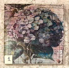 Load image into Gallery viewer, Drink coaster- Ceramic Tile-Hydrangeas  4.25” x4.25”  Great Adirondack Yarn co.