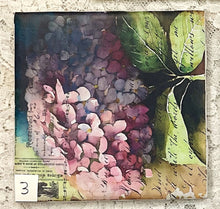 Load image into Gallery viewer, Drink coaster- Ceramic Tile-Hydrangeas  4.25” x4.25”  Great Adirondack Yarn co.