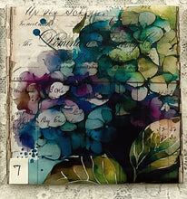 Load image into Gallery viewer, Drink coaster- Ceramic Tile-Hydrangeas  4.25” x4.25”  Great Adirondack Yarn co.