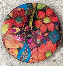 Load image into Gallery viewer, 1.25” Coconut Button -Bright Paisleys- 8 assorted styles-Great Adirondack-New