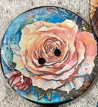 Load image into Gallery viewer, 1.25” Button Vibrant Roses-1 thru 8 -Coconut-Great Adirondack-New