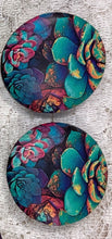 Load image into Gallery viewer, 1.18” Leather Buttons -succulents-assorted -Handcrafted- Great Adirondack Yarn