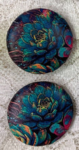 Load image into Gallery viewer, 1.18” Leather Buttons -succulents-assorted -Handcrafted- Great Adirondack Yarn