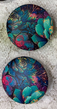 Load image into Gallery viewer, 1.18” Leather Buttons -succulents-assorted -Handcrafted- Great Adirondack Yarn