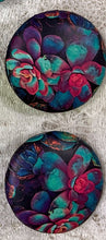 Load image into Gallery viewer, 1.18” Leather Buttons -succulents-assorted -Handcrafted- Great Adirondack Yarn