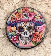Load image into Gallery viewer, 1.18” Buttons- Sugar Skulls-Day of the Dead Patterns Assorted Great Adirondack Yarn