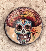 Load image into Gallery viewer, 1.18” Buttons- Sugar Skulls-Day of the Dead Patterns Assorted Great Adirondack Yarn