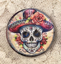 Load image into Gallery viewer, 1.18” Buttons- Sugar Skulls-Day of the Dead Patterns Assorted Great Adirondack Yarn