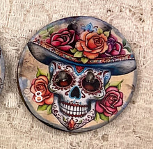 Load image into Gallery viewer, 1.18” Buttons- Sugar Skulls-Day of the Dead Patterns Assorted Great Adirondack Yarn