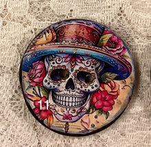 Load image into Gallery viewer, 1.18” Buttons- Sugar Skulls-Day of the Dead Patterns Assorted Great Adirondack Yarn