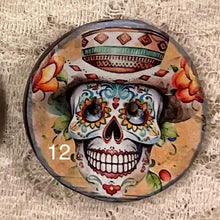 Load image into Gallery viewer, 1.18” Buttons- Sugar Skulls-Day of the Dead Patterns Assorted Great Adirondack Yarn