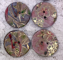 Load image into Gallery viewer, 1”  buttons -Oriental Patterns -Handcrafted Great Adirondack Yarn