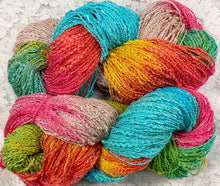 Load image into Gallery viewer, Novelty Rayon Cotton Yarn 250 yds Hand Dyed -5 assorted colors-Great Adirondack