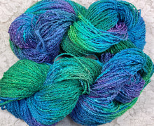 Load image into Gallery viewer, Novelty Rayon Cotton Yarn 250 yds Hand Dyed -5 assorted colors-Great Adirondack