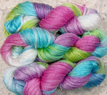 Load image into Gallery viewer, Ribbon Yarn 100 yds Sport wt Hand Dyed Colors Seamist-Wisteria-Great Adirondack Yarn
