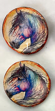 Load image into Gallery viewer, 1.18” Buttons- Colorful Horse Patterns Handcrafted Great Adirondack Yarn