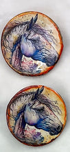 Load image into Gallery viewer, 1.18” Buttons- Colorful Horse Patterns Handcrafted Great Adirondack Yarn