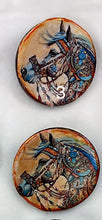 Load image into Gallery viewer, 1.18” Buttons- Colorful Horse Patterns Handcrafted Great Adirondack Yarn