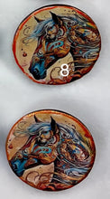 Load image into Gallery viewer, 1.18” Buttons- Colorful Horse Patterns Handcrafted Great Adirondack Yarn