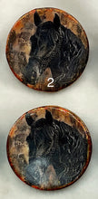 Load image into Gallery viewer, 1.18” Buttons- Black Horse Patterns-assorted- Handcrafted Great Adirondack Yarn