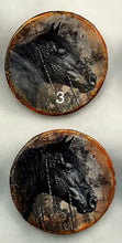 Load image into Gallery viewer, 1.18” Buttons- Black Horse Patterns-assorted- Handcrafted Great Adirondack Yarn