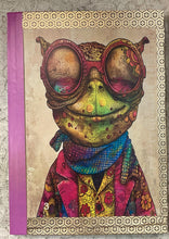 Load image into Gallery viewer, 5 x 8” handcrafted notebook -whimsical creatures 3 and 4--diary- junk journal-60 lined pages- Great Adirondack