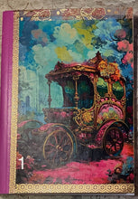 Load image into Gallery viewer, 5 x 8” handcrafted notebook - bohemian and victorian  prints-1 -4- junk journal- lined pages- Great Adirondack