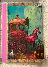 Load image into Gallery viewer, 5 x 8” handcrafted notebook - bohemian and victorian  prints-1 -4- junk journal- lined pages- Great Adirondack