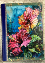 Load image into Gallery viewer, 5 x 8" handcrafted notebook- flowers, butterfly, dragonfly prints-1 -4-diary- junk journal- lined pages- Great Adirondack