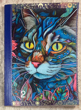 Load image into Gallery viewer, 5 x 8”  notebook -Cat prints-1 -4- junk journal-handcrafted- lined pages-Great Adirondack