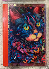 Load image into Gallery viewer, 5 x 8”  notebook -Cat prints-1 -4- junk journal-handcrafted- lined pages-Great Adirondack