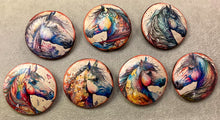 Load image into Gallery viewer, 2”  Pin-Brooch- Horses-Rainbow-assorted-Great Adirondack Yarn
