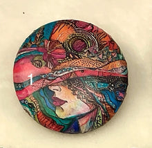 Load image into Gallery viewer, 1.18” Leather Buttons -Cowgirls- assorted -Handcrafted- Great Adirondack Yarn