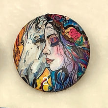 Load image into Gallery viewer, 1.18” Leather Buttons -Cowgirls- assorted -Handcrafted- Great Adirondack Yarn