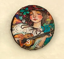 Load image into Gallery viewer, 1.18” Leather Buttons -Cowgirls- assorted -Handcrafted- Great Adirondack Yarn