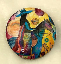 Load image into Gallery viewer, 1.18” Leather Buttons -Cowgirls- assorted -Handcrafted- Great Adirondack Yarn