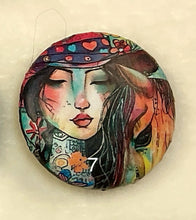 Load image into Gallery viewer, 1.18” Leather Buttons -Cowgirls- assorted -Handcrafted- Great Adirondack Yarn
