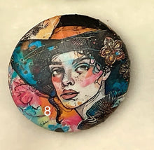 Load image into Gallery viewer, 1.18” Leather Buttons -Cowgirls- assorted -Handcrafted- Great Adirondack Yarn