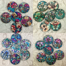 Load image into Gallery viewer, 1” buttons -art nouveau-scrolls-flowers-assorted patterns-Handcrafted Great Adirondack