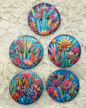 Load image into Gallery viewer, 1.5” Buttons-Mexican Flowers-assorted Patterns- Handcrafted Great Adirondack Yarn