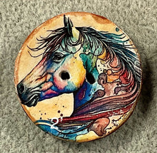Load image into Gallery viewer, 1.18” Buttons-Rainbow Horses assorted- Handcrafted -Great Adirondack