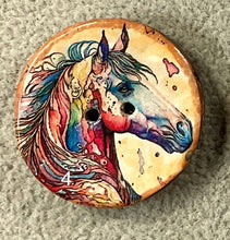 Load image into Gallery viewer, 1.18” Buttons-Rainbow Horses assorted- Handcrafted -Great Adirondack