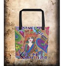 Load image into Gallery viewer, Queen of Knitting Tote or Knitting bag -15"x15"- Great Adirondack Yarn- original artwork