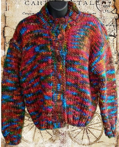 Bulky Bomber Style Jacket Pattern- Women's- knitted-easy-chunky yarn Great Adirondack