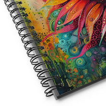 Load image into Gallery viewer, Sunflower Print Spiral notebook-5.5” x 8.5”-journal-diary-recipe book-custom made