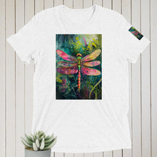 Load image into Gallery viewer, Short sleeve t-shirt, gorgeous Dragonfly print - unisex, white, black and grey, all sizes