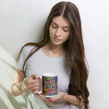 Load image into Gallery viewer, Cool People Knit ceramic coffee mug -Great Adirondack Yarn Co-original artwork-15 0z