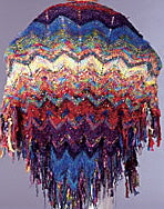 Load image into Gallery viewer, Butterfly Chevron Shawl Pattern Rainbow Great Adirondack Yarn
