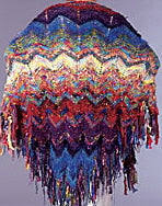 Load image into Gallery viewer, Butterfly Chevron Shawl Pattern Rainbow Great Adirondack Yarn